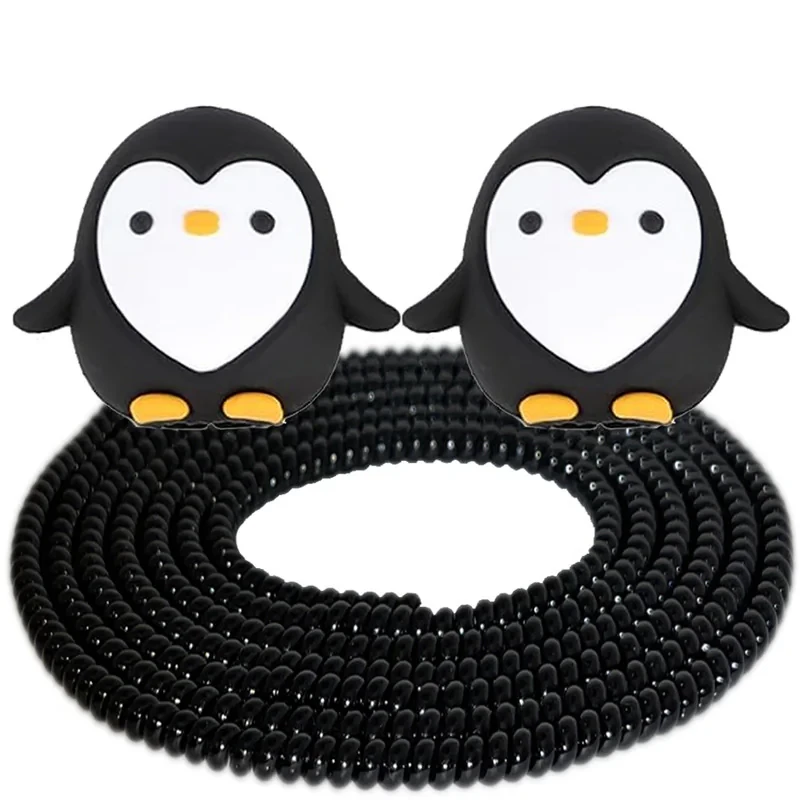 محافظ کابل شارژ و هندزفری رینیکا مدل Penguin Bla KK 03 مجموعه 3 عددی