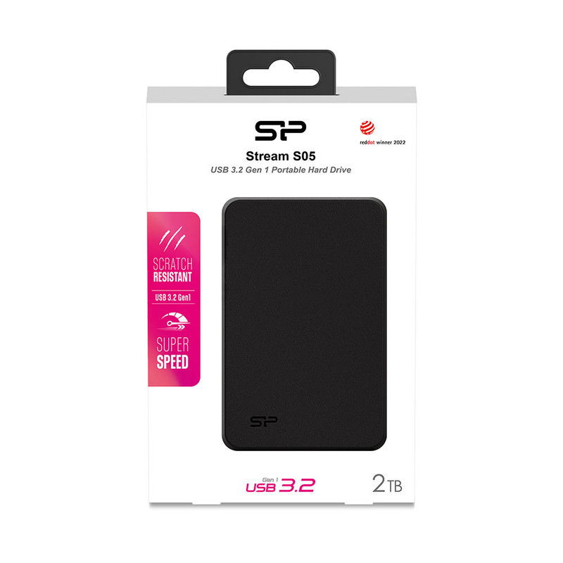 هارد اکسترنال سیلیکون پاور مدل Stream S05 ظرفیت دو ترابایت دارای رابط USB Type-A 3.2