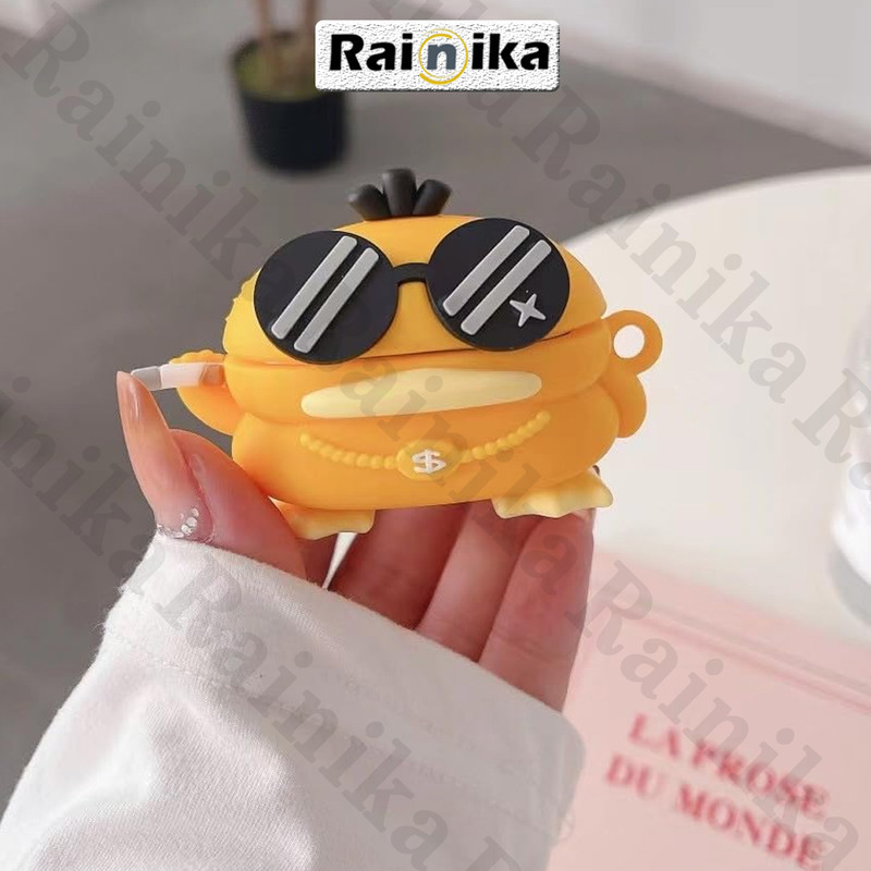 کاور رینیکا مدل Buds Funny Glasses Duck مناسب برای کیس هدفون بی سیم سامسونگ Galaxy Buds Live  Buds Pro  buds 2  buds 2 pro  Fe