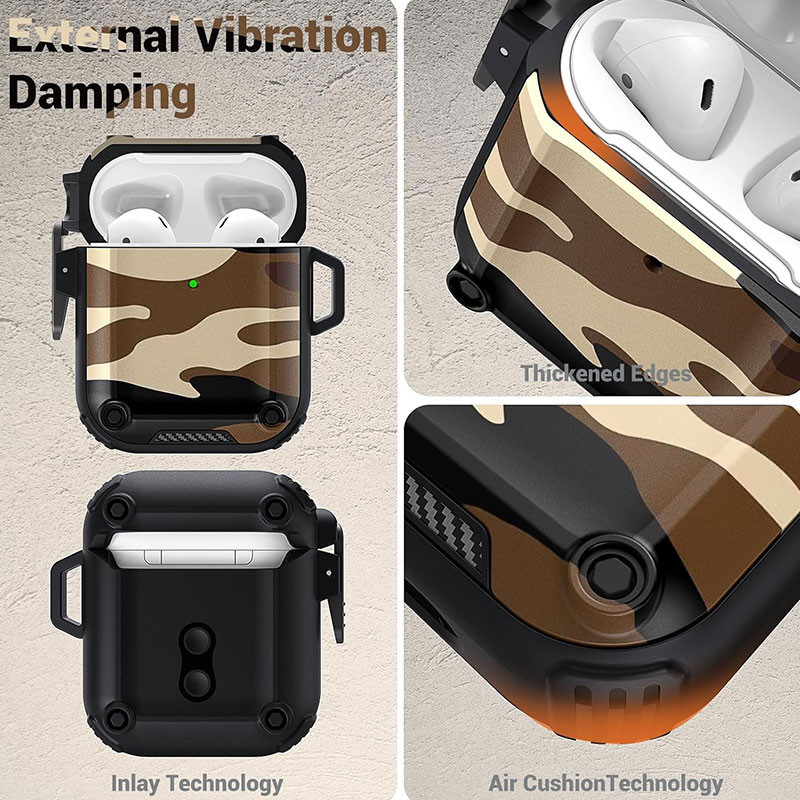 کاور گوف مدل Armymax_2nd مناسب برای کیس هدفون اپل Airpods 1  2