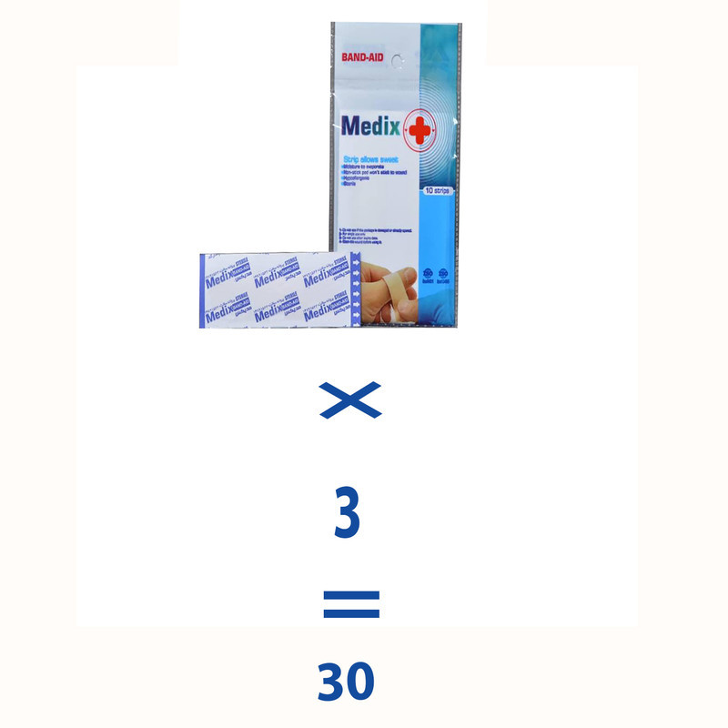 چسب زخم مدیکس مدل Hypoallergic مجموعه 3 عددی