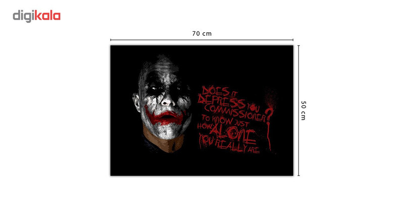 تابلو شاسی ونسونی طرح Joker Says Reality سایز 50 × 70