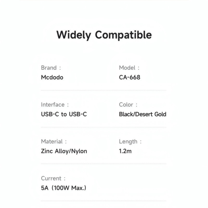 کابل USB-C مک دودو مدل CA-668 طول 1.2 متر