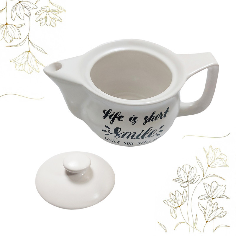 قوری طرح نوشته Life is Short کد 160219