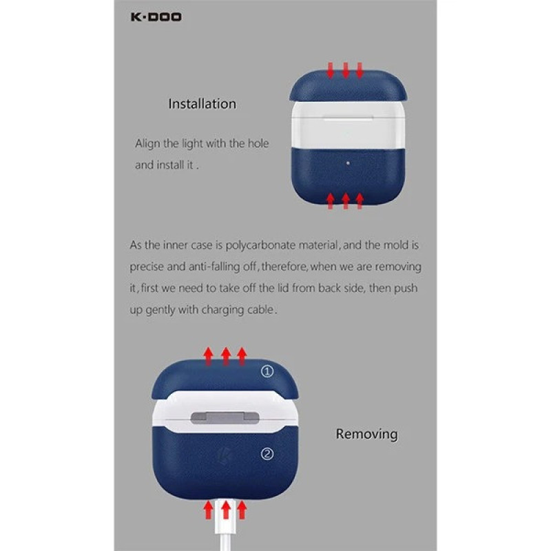 کاور کی-زد دوو مدل luxcraft-plus مناسب برای کیس اپل AirPods 4