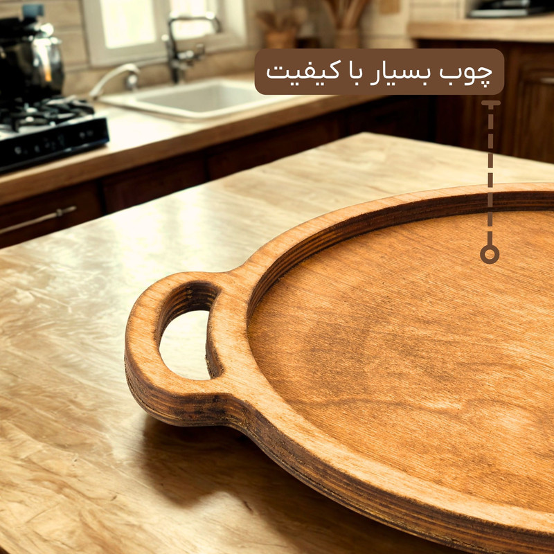 سینی دسته دار مدل چوبی SN241 سایز 36×29 سانتی متر