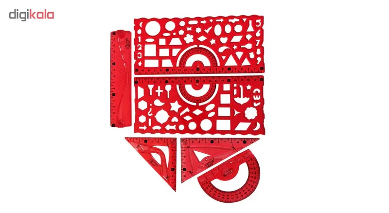 ست خط کش سی بی اس کد 2 مجموعه 6 عددی