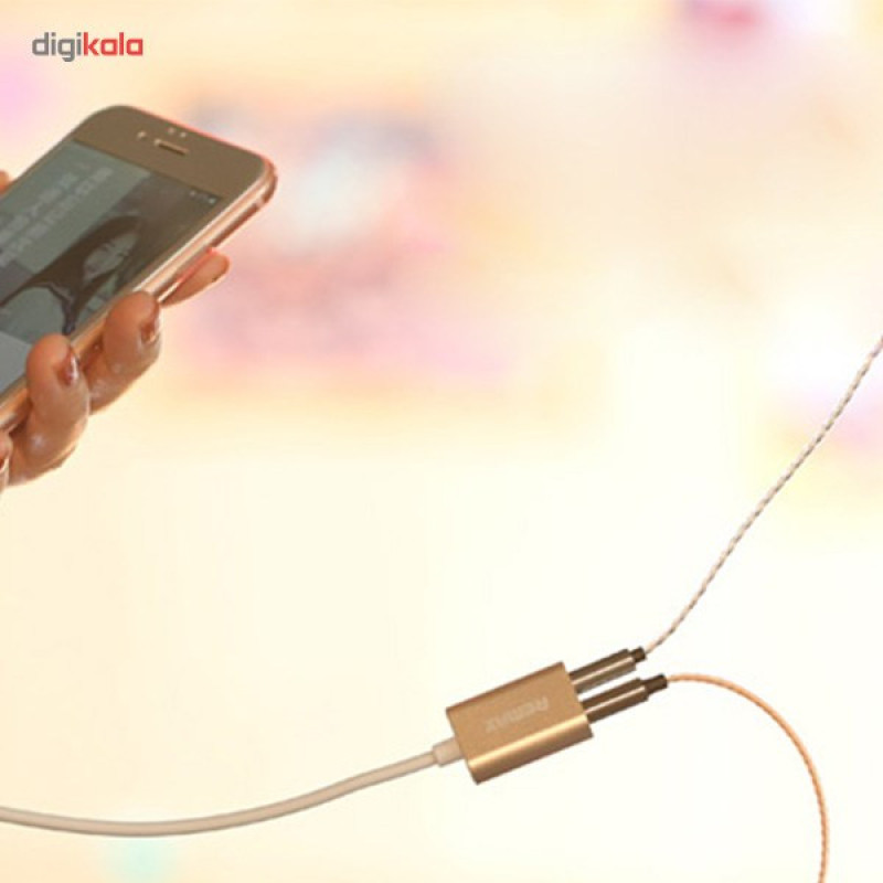کابل AUX ریمکس مدل RL-S20 3.5 Audio Sharing طول 0.25 متر