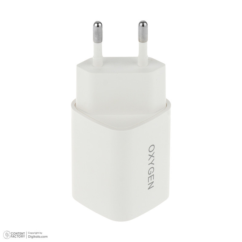 شارژر دیواری 30 وات دو پورت اکسیژن مدل CH-10 به همراه کابل USB-C