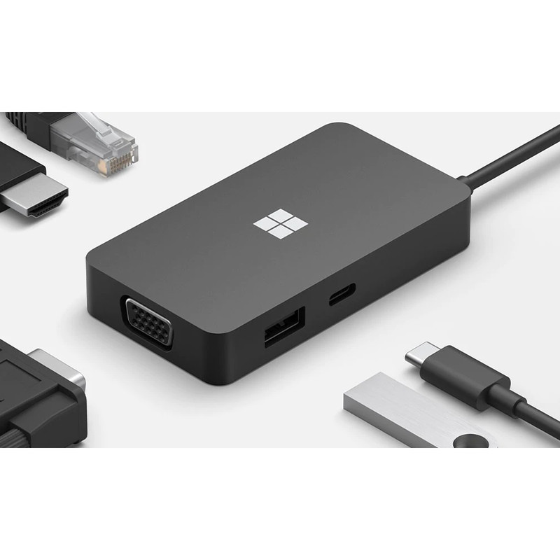 مبدل USB-C به HDMI  VGA  LAN  USB-C  USB-A مایکروسافت مدل Travel Hub
