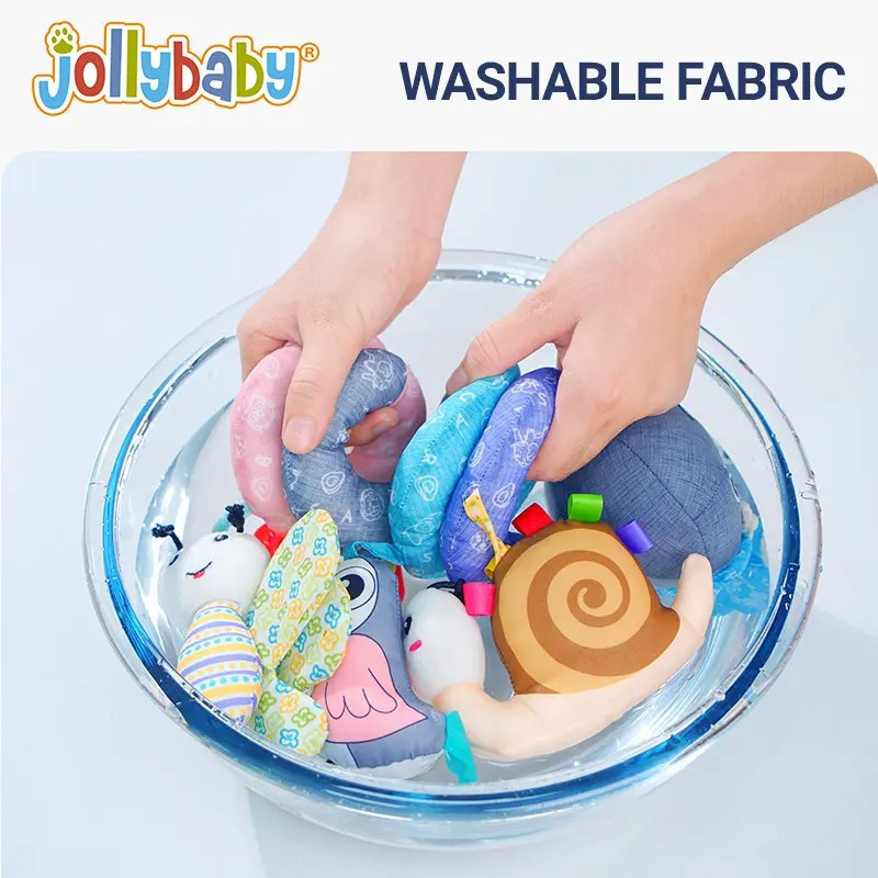 آویز تخت کودک جولی بی بی مدل WLTH21-1121 طرح کرم ابریشم