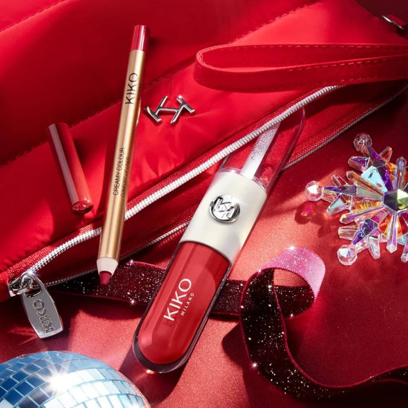 مجموعه رژ لب مایع و مداد لب کیکو میلانو مدل My Perfect Combo Lips Gift Set شماره 107 به همراه کیف
