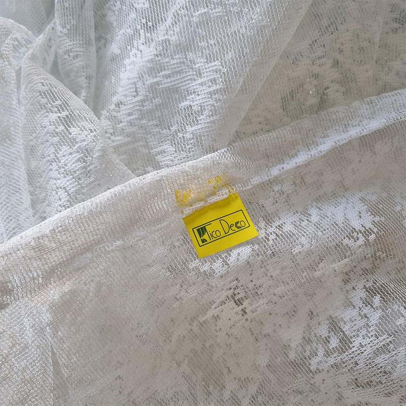 پرده تیکو دکو مدل تور راشل سایز 140x280 سانتی متر