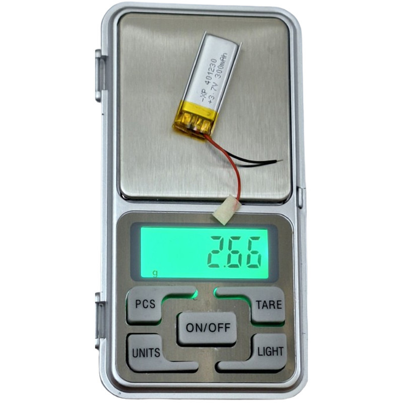 باتری لیتیومی قابل شارژ مدل XP-401230 ظرفیت 300 میلی‌ آمپر ساعت