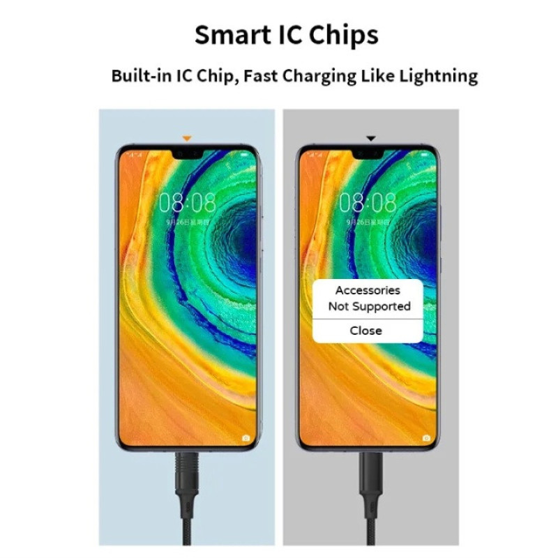 کابل تبدیل USB به USB_C مدل DRAGON FAST CHARGE 3A طول 1 متر