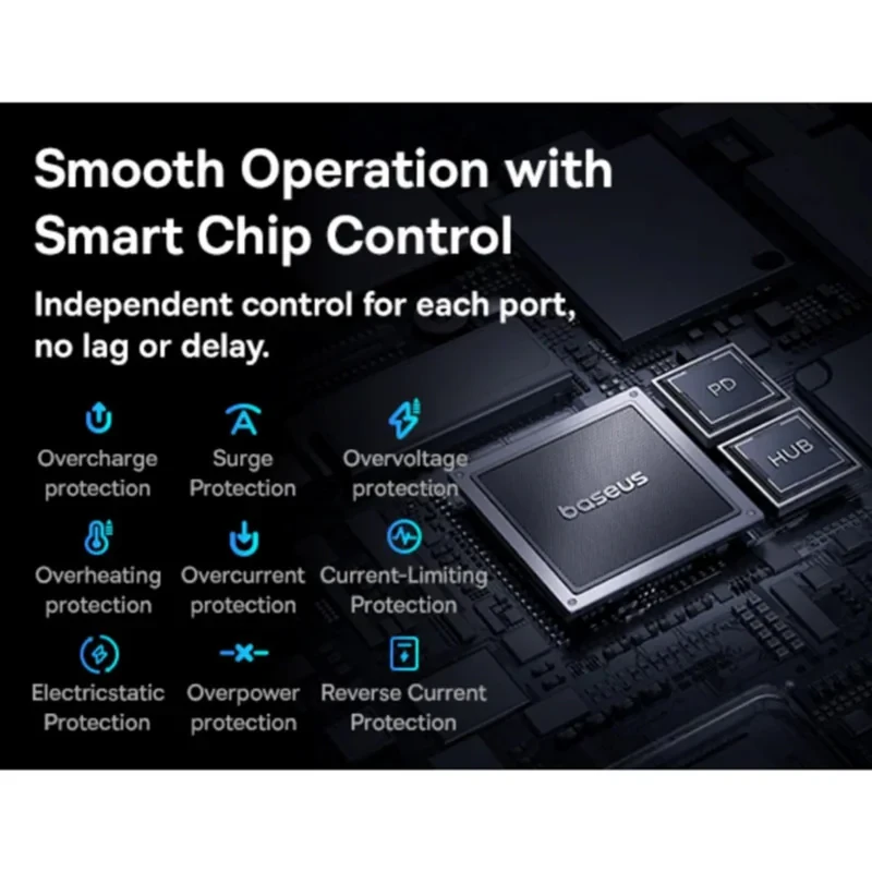 هاب 5 پورت USB-C بیسوس مدل  BS-OH180  Direct Link Type