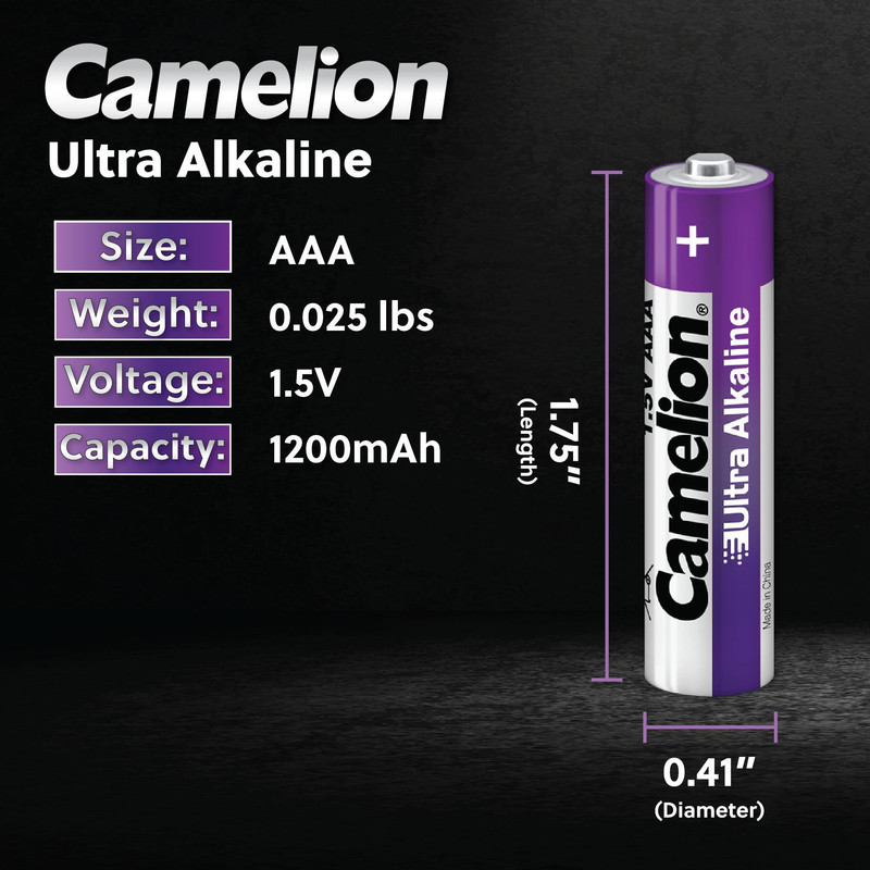 باتری نیم قلمی کملیون مدل  Ultra Alkaline بسته چهار عددی