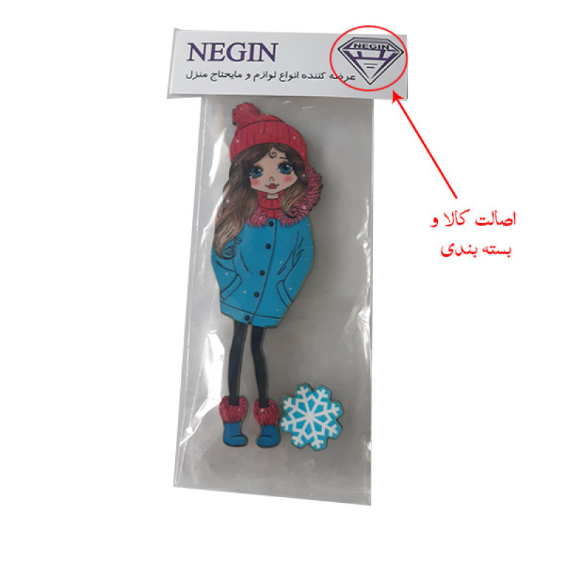 ابزار تزیین کیک نگین مدل دختر سرما کد560