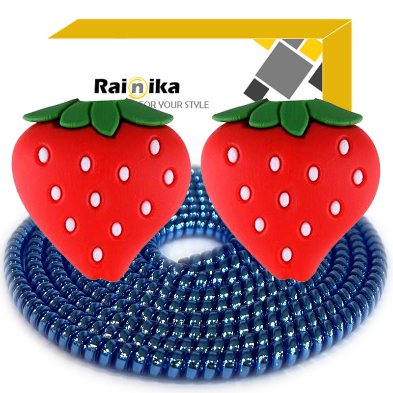 محافظ کابل شارژ و هندزفری رینیکا مدل Strawberry KK 03 مجموعه 3 عددی