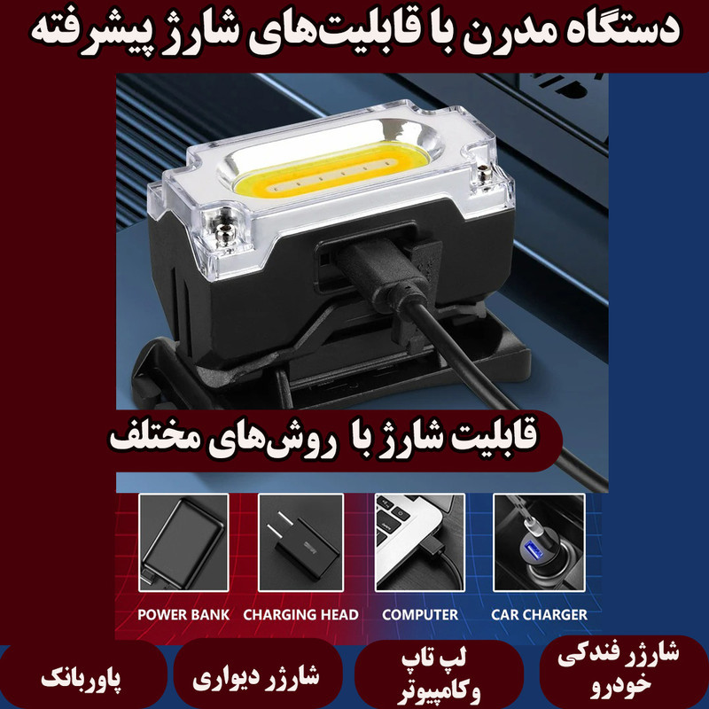 چراغ پیشانی مدل T137 با نور مهتابی