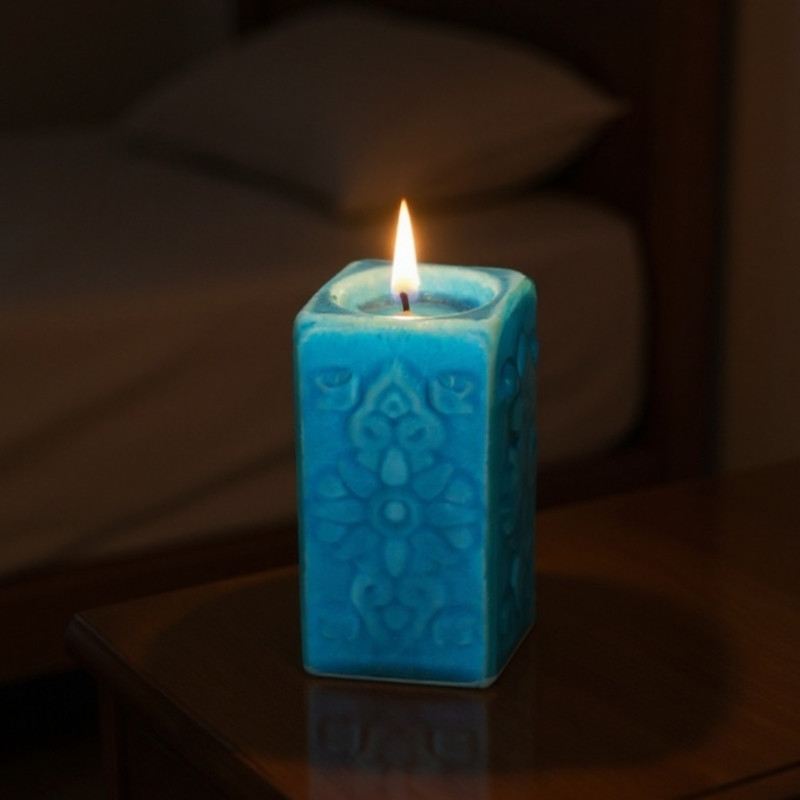 شمعدان سرامیکی مدل استوانه سرامیکی