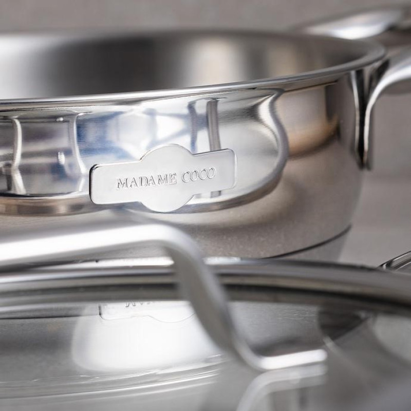 سرویس تابه استیل 6 پارچه مادام کوکو مدل Luna Shallow Pan Set