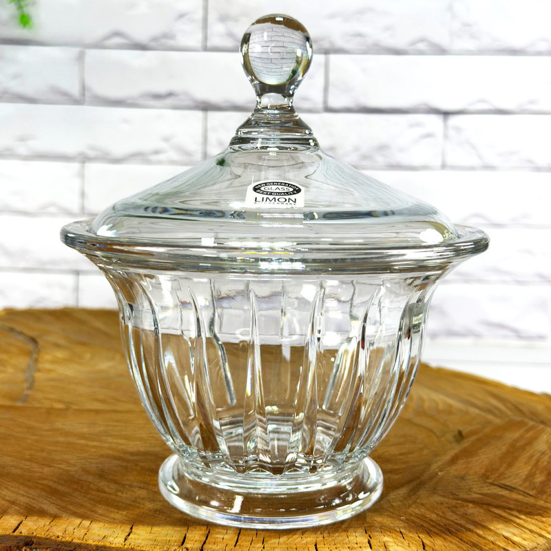 شکلات خوری لیمون مدل شیشه ای شیاردار کد HS2431