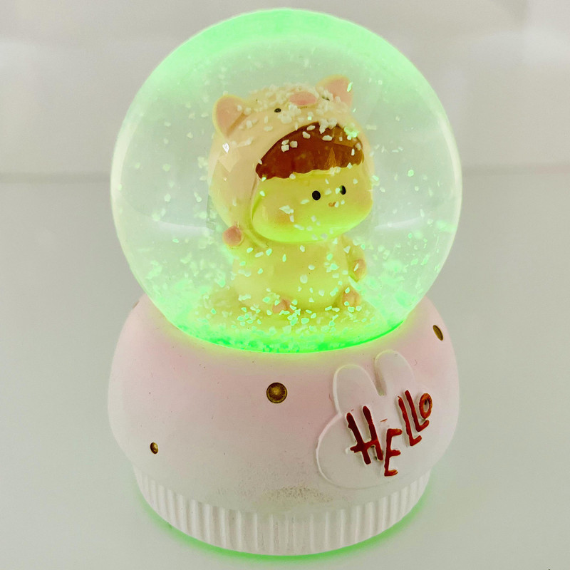 گوی مدل چراغدار HELLO طرح baby خوک کد C1623.11.S300