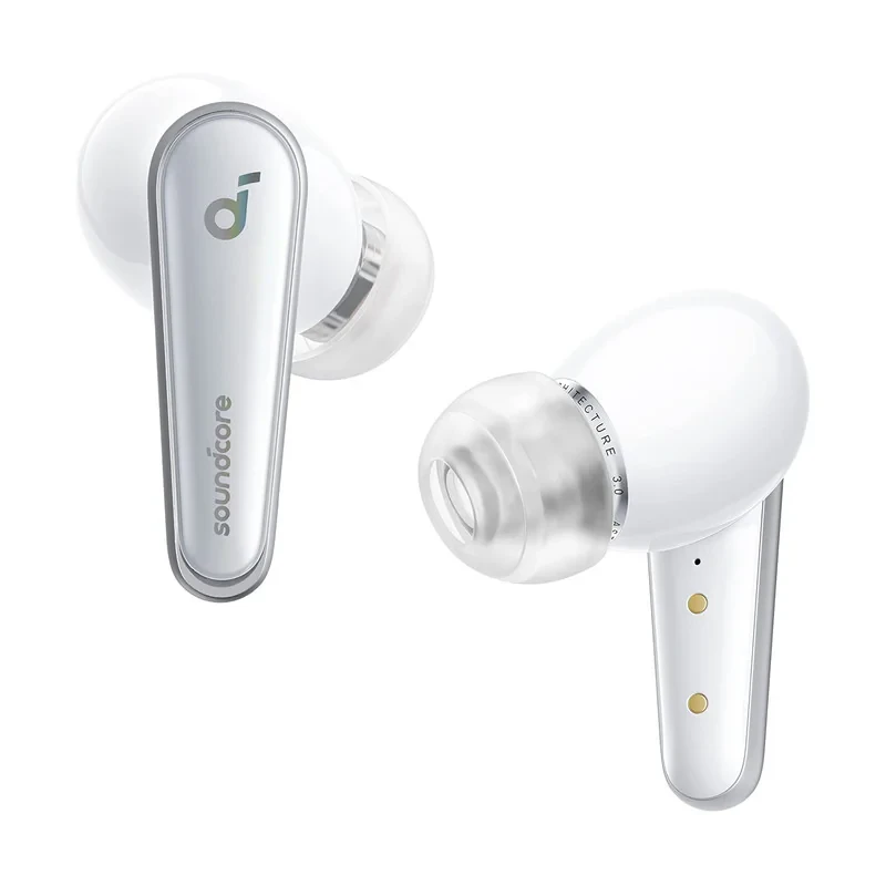 هدفون بلوتوثی انکر مدل Soundcore Liberty 4 A3953 با نویز کنسلینگ فعال (ANC)، درگاه شارژ USB Type-C، دارای 6 میکروفون برای مکالمه شفاف، مقاوم در برابر رطوبت و عرق (IPX4)