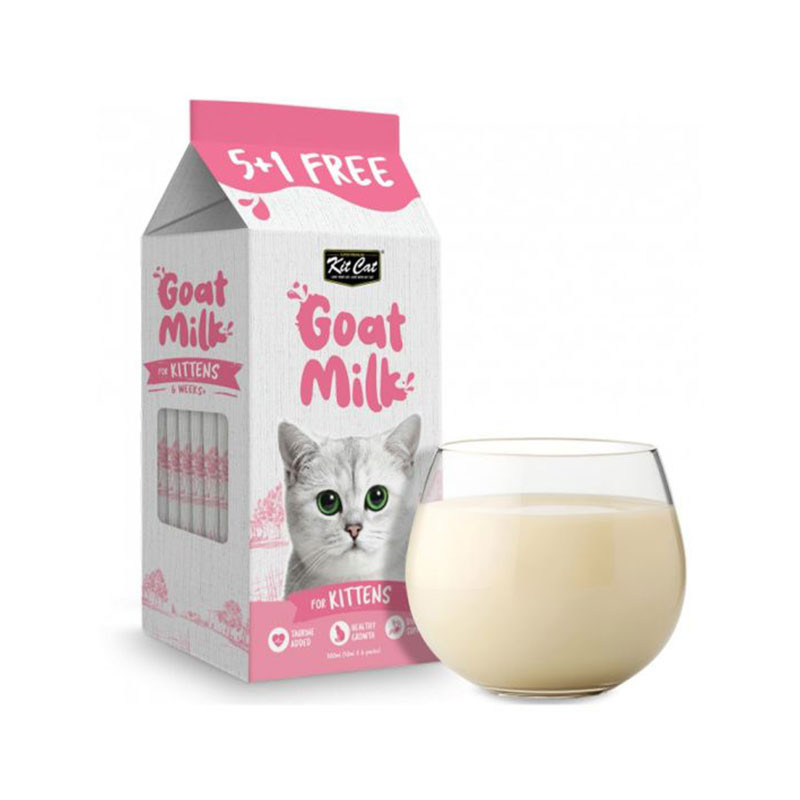 شیر بچه گربه کیت کت مدل Kitten Goat Milk طعم شیر بز بسته 6 عددی
