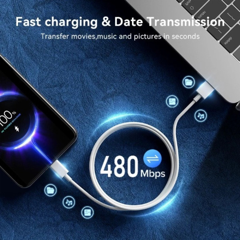 کابل تبدیل USB به USB-C معلم مدل Note 13 طول 1 متر