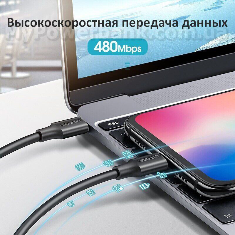 کابل USB-C یوگرین مدل US316 طول 1 متر