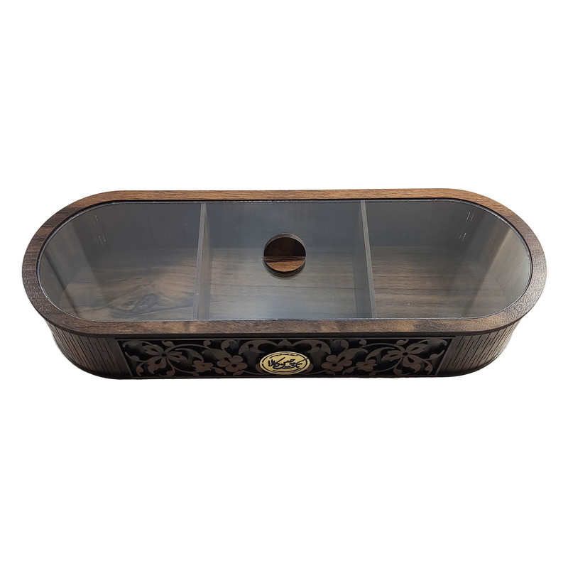 جعبه پذیرایی تکچین کالا مدل LZ-2 با بدنه MDF و در پلکسی