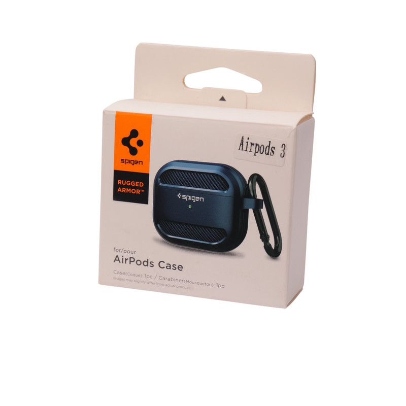 کاور اسپیگن مدل Rugged Armor مناسب برای کیس اپل ایرپاد Airpods 3