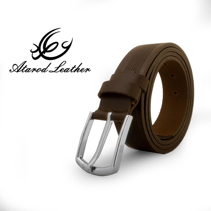 کمربند مردانه چرم عطارد مدل  چرم طبیعی گاومیش کد B35