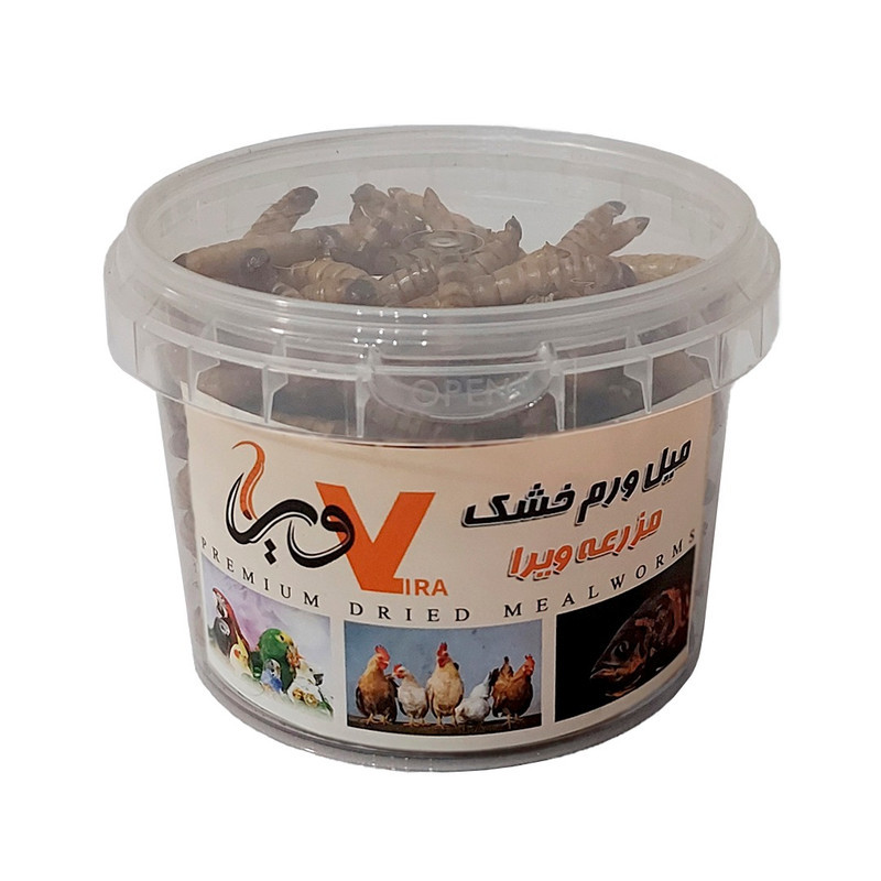 غذای خشک حیوانات مزرعه ویرا مدل سوپر کرم میل ورم خشک شده pro4 وزن 45 گرم