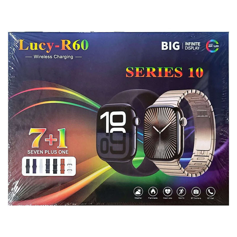 ساعت هوشمند 49 میلی متری لوسی مدل R60 بند سیلیکونی
