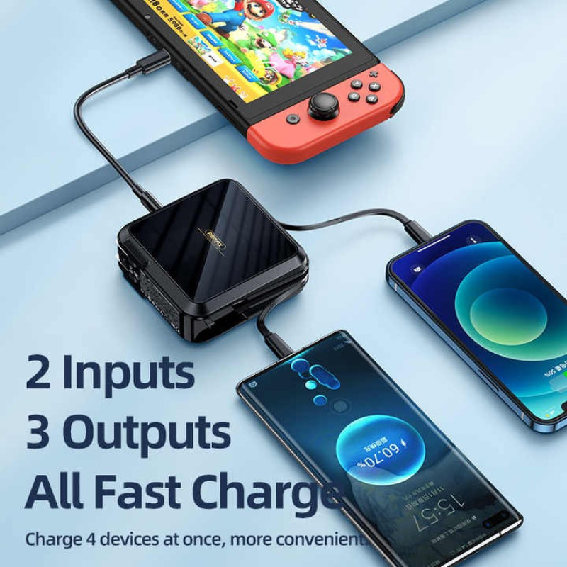 پاوربانک ریمکس مدل Infinity All in one - AC charger-RPP-276 ظرفیت 15000 میلی آمپرساعت