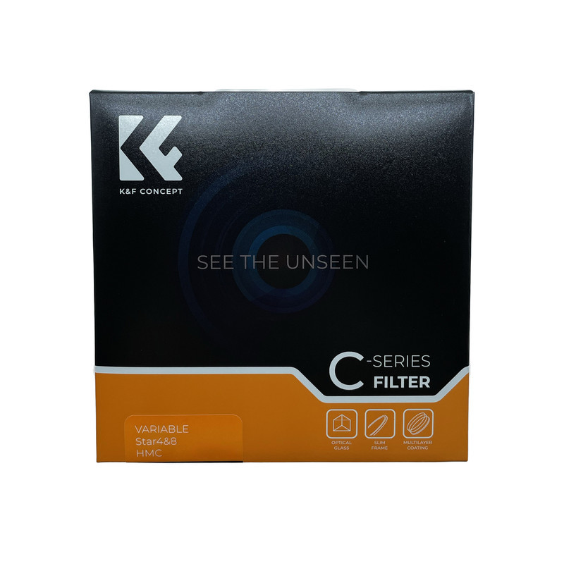 فیلتر لنز کی اند اف مدل VARIABLE STAR 4&8 HMC SLIM NANO-C - 62MM