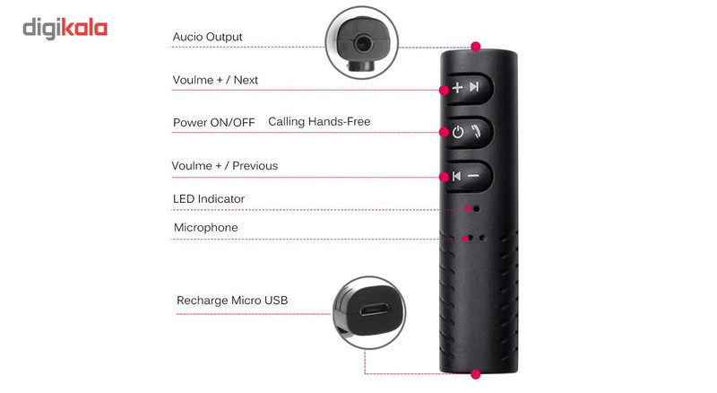 گیرنده بلوتوثی موزیک مدل HANDS-FREE