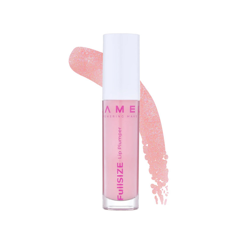 بالم لب حجم‌دهنده لامل مدل Plumper 402 حجم 4ml مرطوب‌کننده با گلیسیرین مناسب پوست خشک، ترک‌خورده و حساس بانوان، براش‌دار و رنگ صورتی روشن