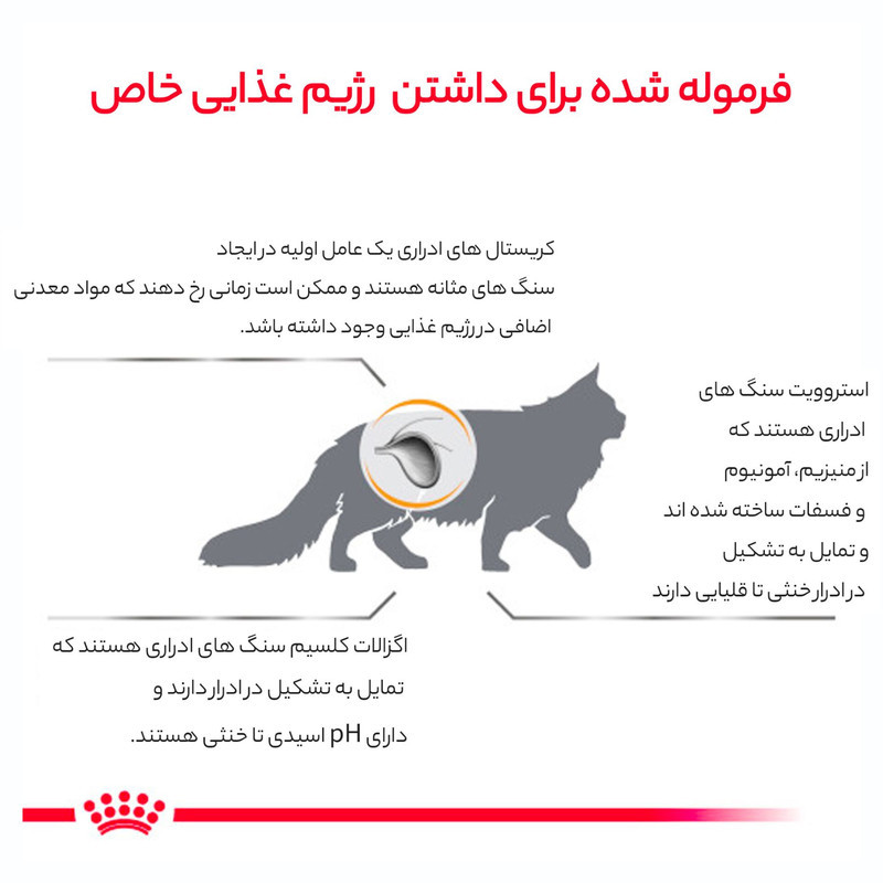 غذای خشک گربه رویال کنین مدل یوریناری اس او وزن 1.5 کیلو گرم
