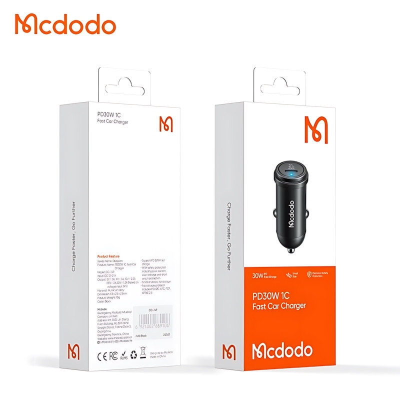 شارژر فندکی 30 وات مک دودو مدل CC-749 30W