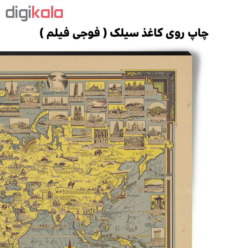 تابلو شاسی پالمیرا طرح نقشه تاریخی عجایب جهان کد MAP113