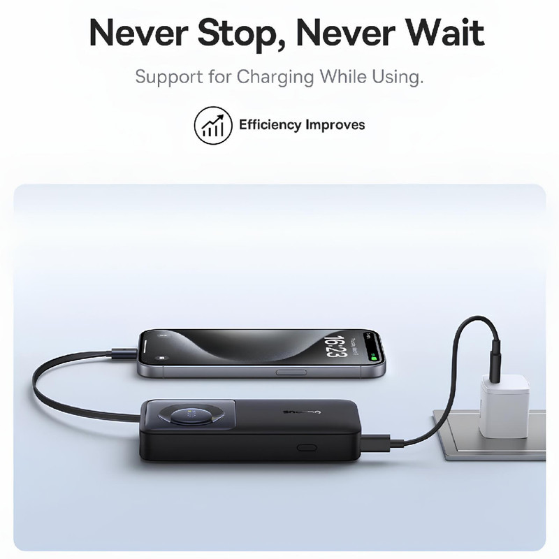 پاوربانک بیسوس مدل Free2Pull 65W ظرفیت 20000 میلی آمپر ساعت به همراه کابل USB-C
