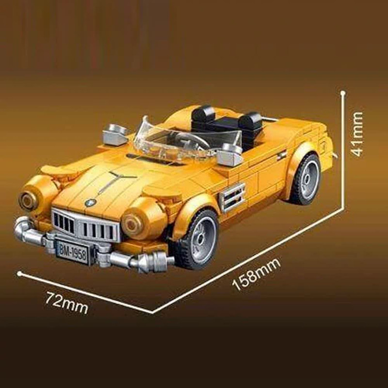 ساختنی 328 تکه ناب سل مدل  فورد شلبی کلاسیک اسپرت کد FORD BUILDING BLOCKS SPORT CAR 328 PCS T1097