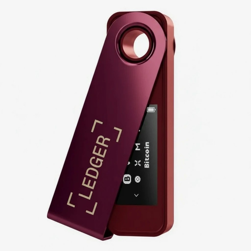 کیف پول سخت افزاری لجر مدل نانو اس پلاس طرح Crimson Magenta