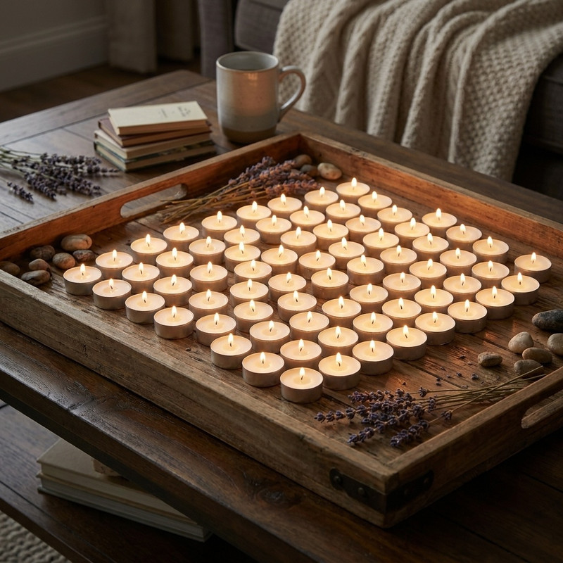 شمع وارمر مدل Candle White بسته 100 عددی
