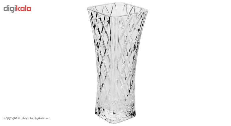 گلدان شیشه‌ای تویو ساساکی مدل P-26497-EX-V، ابعاد 21 سانتی‌متر طول و 7.5 سانتی‌متر قطر دهانه، وزن 759 گرم