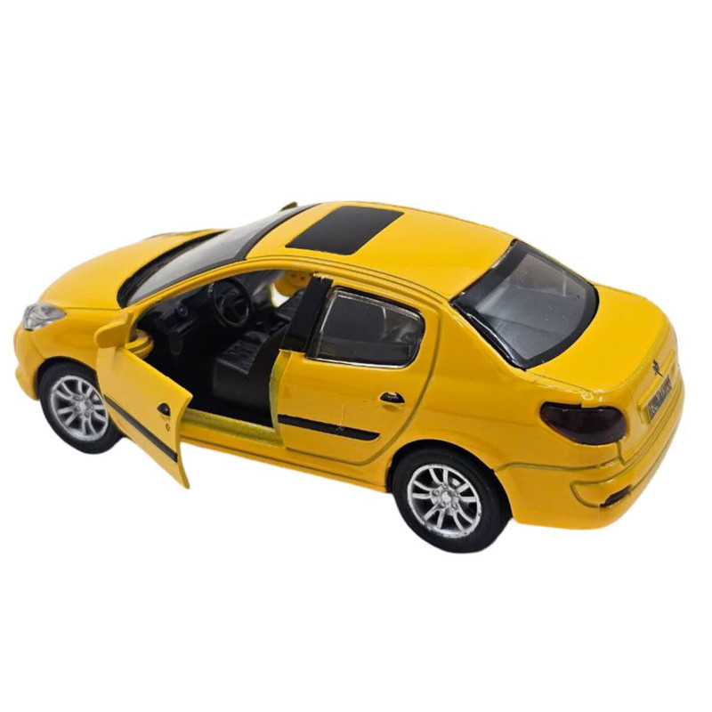 ماشین بازی ناب سل مدل پژو 207 فلزی موزیکال چراغدار عقب کش کد Peugeot 207 metallic musical with pull-back lights